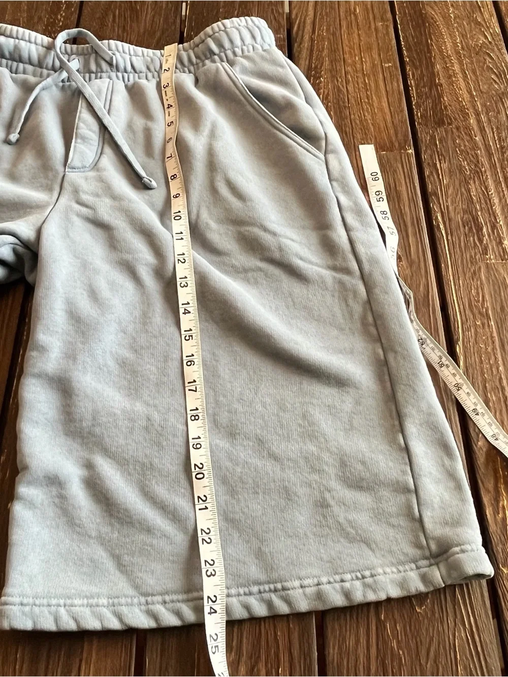 Wild Fable Women’s Baggy Bermuda Sweat Shorts Jorts Blue Drawstring Waist Size M